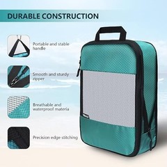 Compression Packing Cubes for Travel,5 Set of Packing Cubes for Blue/Green NEW