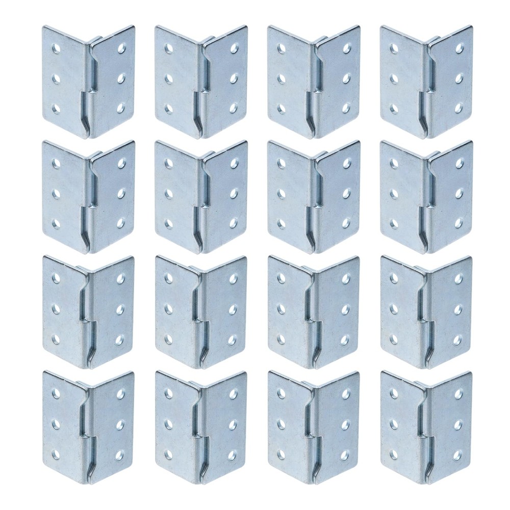 16 Set(32pcs) Trailer Wood Sides Bracket Heavy Duty Trailer Rack Corner Conne…