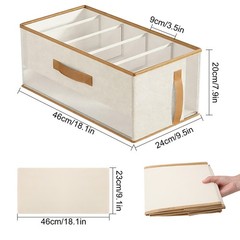 Closet Handbag Towels Storage Organizer Box Drawer Foldable Clear Divider Handle