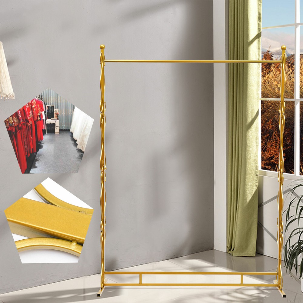 Gold Metal Wedding Arch Square 205 cm Iron Backdrop – Easy Assembly