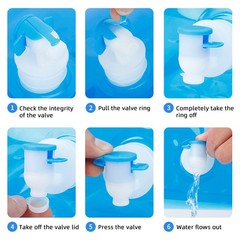 Water Storage Bag Foldable Bag 2 Pcs 10L Large Capacity With Food Grade DFZR