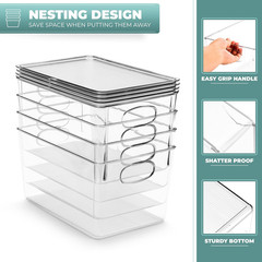 Large Clear Plastic Bins with Lids – Stackable Organizer for Toys, Clothes, Medi