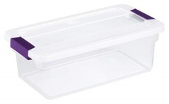 Sterilite 17531712 15 Quart 14 Liter Clear Latch Box, Storage Container, 12 Pack
