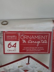 Simplify Christmas Ornament Storage Tote 64 Count Capacity Holiday *NewOpenBox*