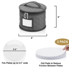 2 Pack 6″ Small Plate Storage Case – China Storage Container – Stackable With…