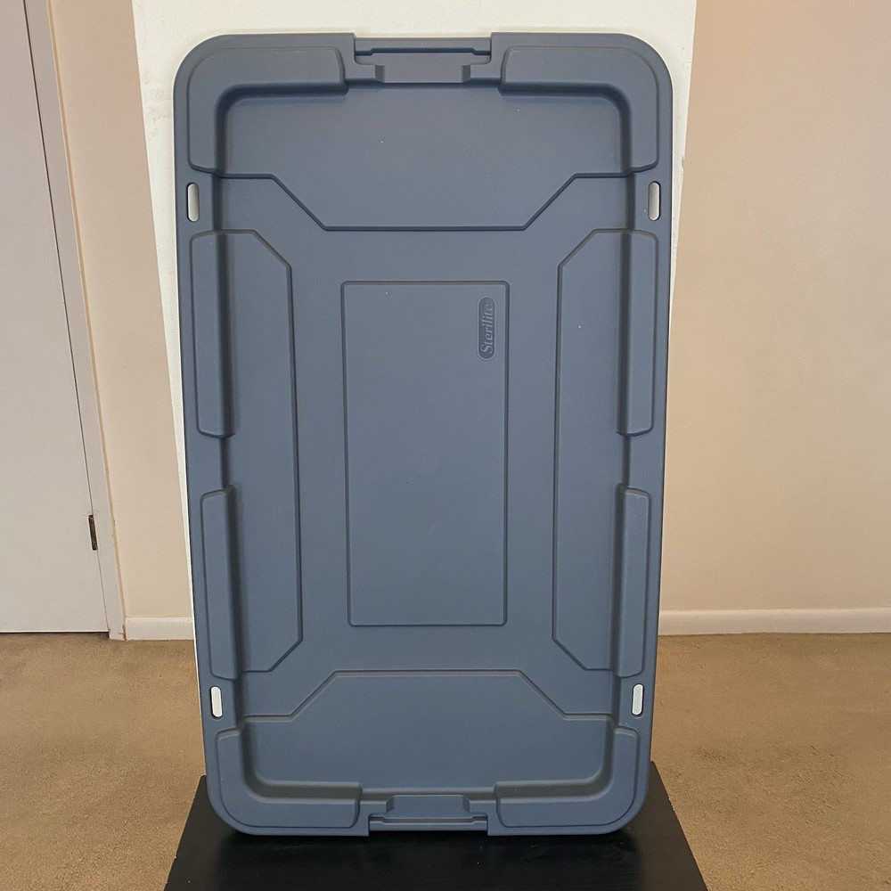 Sterilite Grey 35.5” x 21” Stackable Storage Tote Locking Lid ONLY Rectangular