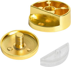 Golden Upgraded 3-5Mm Frameless Mirror Mounting Hardware 4 Pack Dual-Screw Fixin