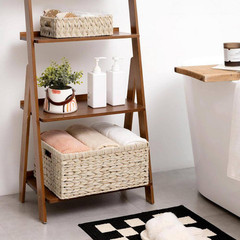 White 16.5 In. X 7.5 In. Polypropylene Decorative Basket with Handles