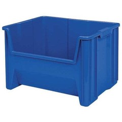 Akro-Mils 13014Grey Hang & Stack Storage Bin, Plastic, 10 7/8 In W, 12 1/2 In