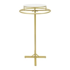 Floor-Standing Display Clothes Shelf Adjust Gold Rotatable Round Garment Rack US