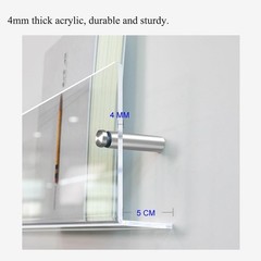2 PCS 24 Inch Acrylic Magazine Holder Wall Mount Hanging Rack Brochure Clear