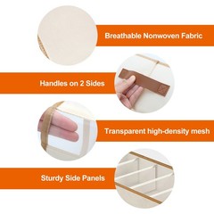 Closet Handbag Towels Storage Organizer Box Drawer Foldable Clear Divider Handle