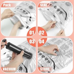 Vacuum Storage Bags, Space Saver Bags, Compression for Comforters and Blankets,