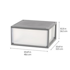 Stackable Modular Plastic Storage Bins Ideal Closet Garage Organization New