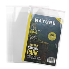Klmnop 200Pcs Magazine Protection, Clear Plastic Magazine Sleeves 9.25 x 11.4…