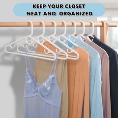 36 PCS White Heavy Duty Plastic Hangers NonSlip Coat Jacket Shirt Organizer