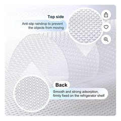 8 Pack Refrigerator Liners Waterproof Washable EVA Shelf Mats 17.7 x 12 Clear