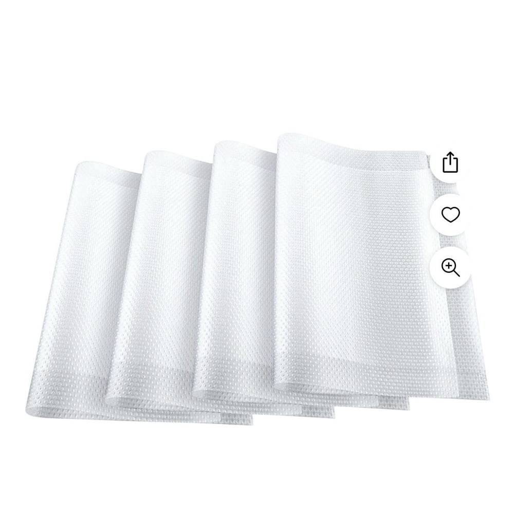 8 Pack Refrigerator Liners Waterproof Washable EVA Shelf Mats 17.7 x 12 Clear