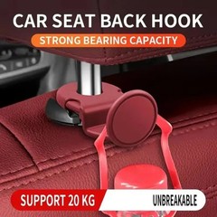2PCS Car Back Seat Headrest Hooks Black Stylish Back Seat Hanger for Car Hand US