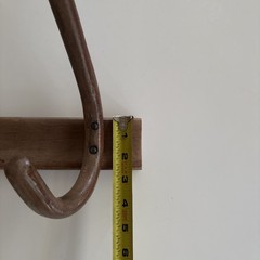 Vintage Bentwood 3 Hook Wall Mount Hat Coat Jacket Scarf Rack Thonet Style Brown