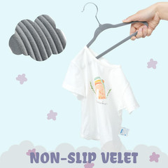 BAGAIL 50 Pack Kids Velvet Hangers 11 Inches Children’S Clothes Hangers Non-Slip
