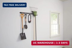 Rubbermaid FastTrack Garage Storage Utility Hooks 5 Piece Black All in One Rail