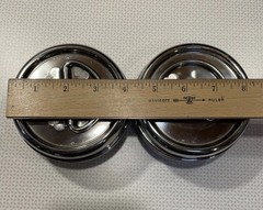 Stainless Steel Round Multi Purpose Storage Container Set of 2, Handle Lid