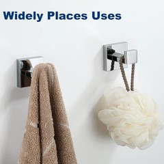 Towel Hooks for Bathrooms, Polished Chrome 2" 2Pack,