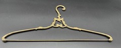Solid Ornate Brass Clothes Hanger Bridal Victorian Hollywood Regency Display