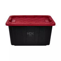 27 Gal. Tough Storage Tote in Black and Red