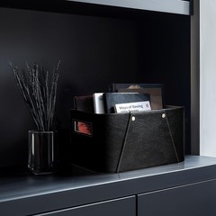 Storage Baskets Organizing 2 Pack Vegan Leather Storage Cube Boxes Closet