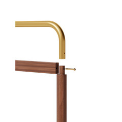 Solid Wood Coat Rack Stand 71in Tall Entryway Hall Tree Hanger Natural Walnut