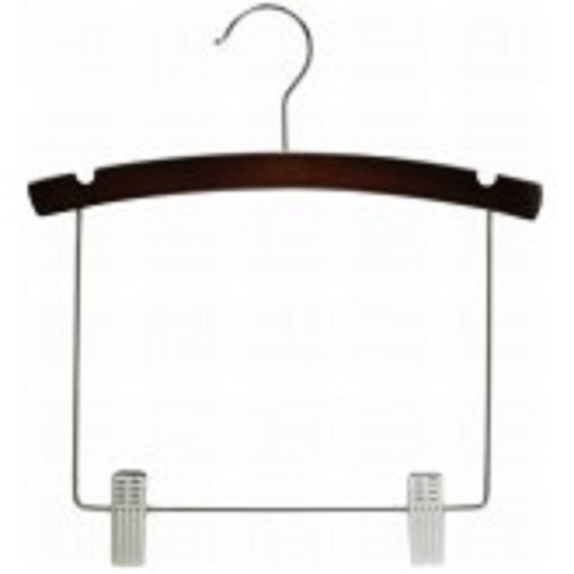 Only Hangers 10″ Walnut Wooden Baby Display Hanger Box of 25