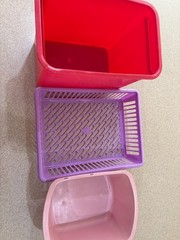 Storage Bins Small Multifunction for Toys/Items ( Lot of 3 )
