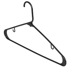 Clothes Hangers (100 Pack) Plastic Premium Quality Gallus Shirt Hanger Black