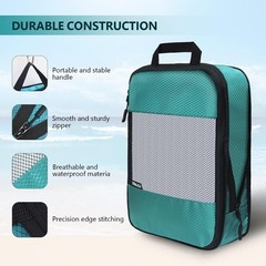 Compression Packing Cubes Set – 5 Lightweight Luggage Organizers bags for Travel