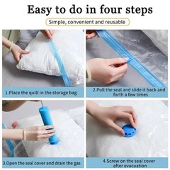 Vacuum Storage Bags Clothes Bedding Space Saver Compression Seal Organizer