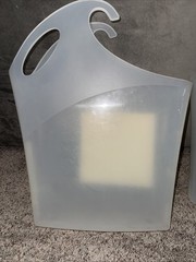 Set of 3 Rubbermaid Wrap n Craft Gift Bag Totes Clear Stackable Hanging 2003 USA