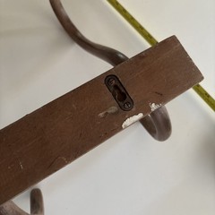 Vintage Bentwood 3 Hook Wall Mount Hat Coat Jacket Scarf Rack Thonet Style Brown