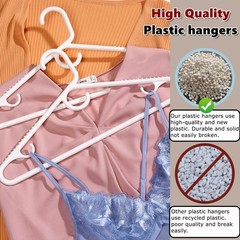 36 PCS White Heavy Duty Plastic Hangers NonSlip Coat Jacket Shirt Organizer
