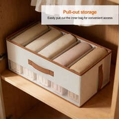 Closet Handbag Towels Storage Organizer Box Drawer Foldable Clear Divider Handle