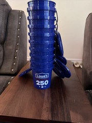 Lot of 10! Lowe’s mini BLUE bucket With Lids -Celebrates 250!!!