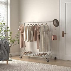 450lbs Garment Rack Clothes Rack Commercial Rolling Heavy Duty Clothing Hanger