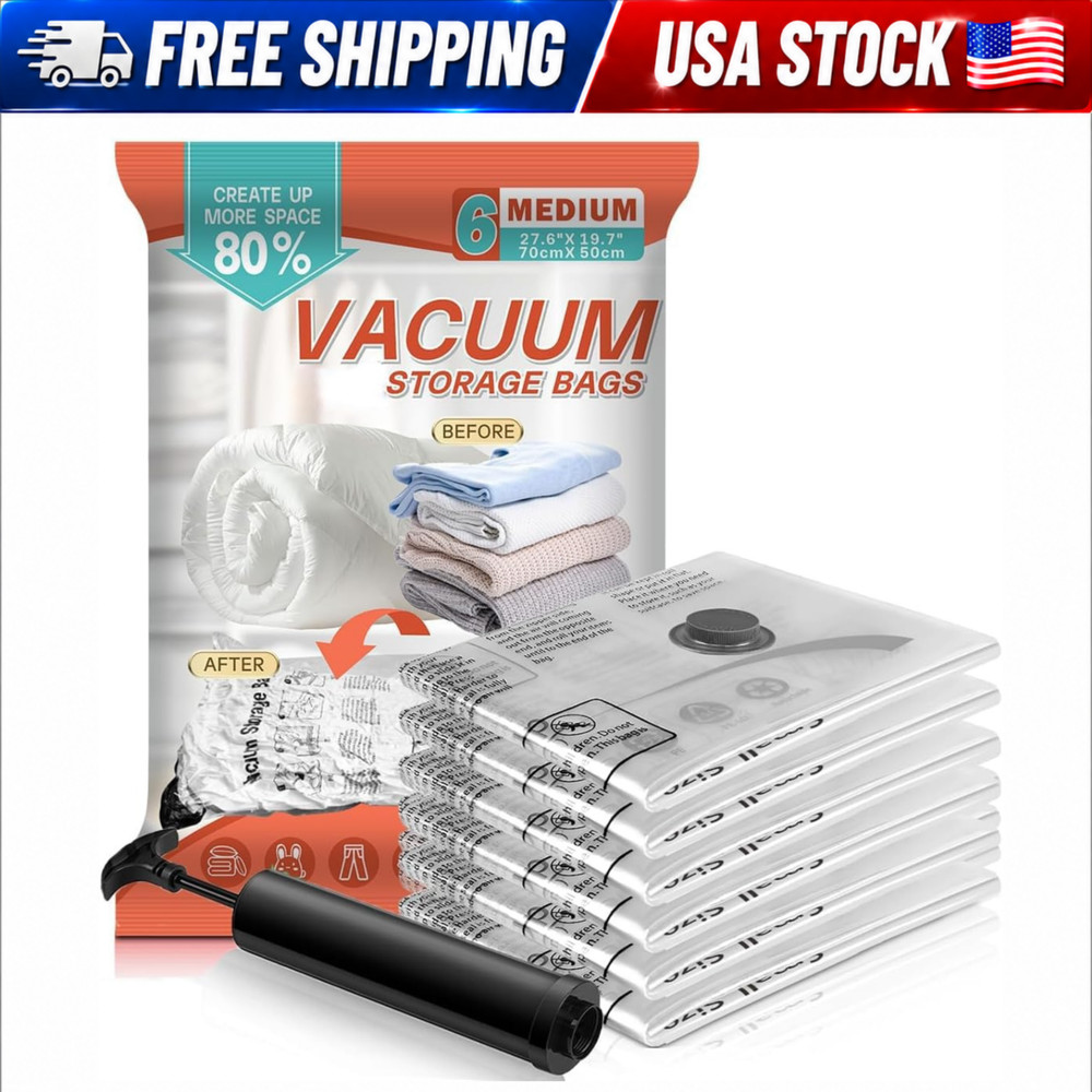 Vacuum Storage Bags, Space Saver Bags, Compression for Comforters and Blankets,