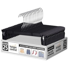 Recycled Black Heavy Duty Plastic Pants & Skirt Bottom Hangers 25 Pack US