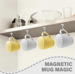 8 Pack Magnetic Hooks 30LB Heavy Duty Neodymium Magnet Hooks for Cabins, Kitchen