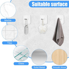 10Pack Self-Adhesive Wall Hooks – Seamless Punch-Free Nail Screw Stickers