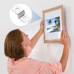1/4″ Offset Canvas Clips, 32 Pcs Metal Picture Framing Mirror Clips Z Shape M…