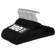 100/200/300/400 PCS Velvet Hangers 360 Swivel Hook Non-slip Surface Hangers