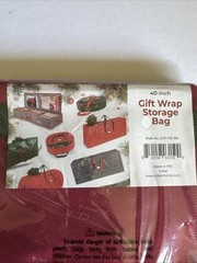 ZOBER Christmas Wrapping Paper Storage Bag Holds 40″ Rolls Holiday Organizer NEW